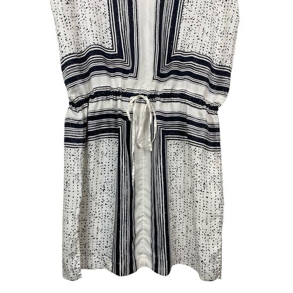 Vince Scarf Print Popover Silk Dress Medium Casual Stylish Versatile Party - Picture 9 of 16